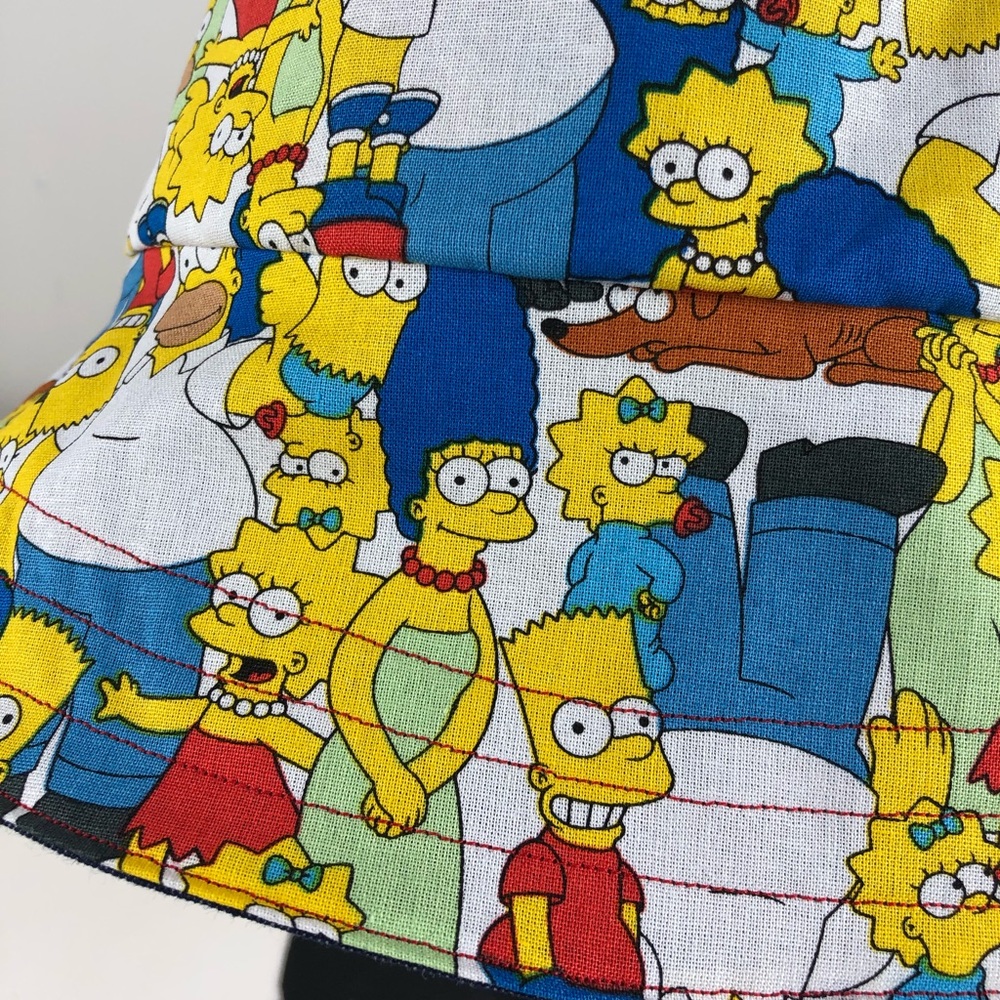 Simpson’s TV Cartoon Denim Reversible Bucket Hat - Picture 2 of 11